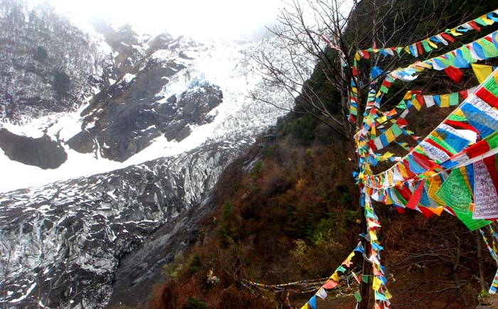 Mingyong Glacier of Meili Snow Mountain in Diqing
