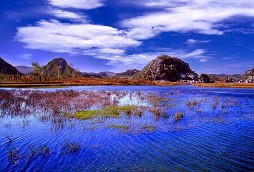 Haifeng Wetland Nature Reserve in Zhanyi County,Qujing