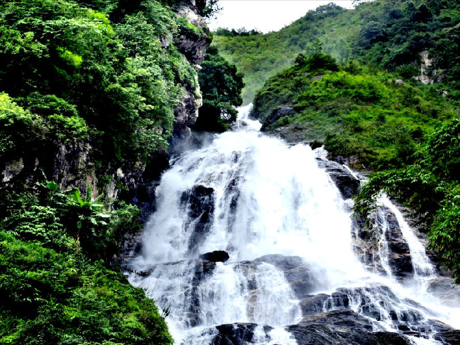 The Nanen Waterfall in Xinping County