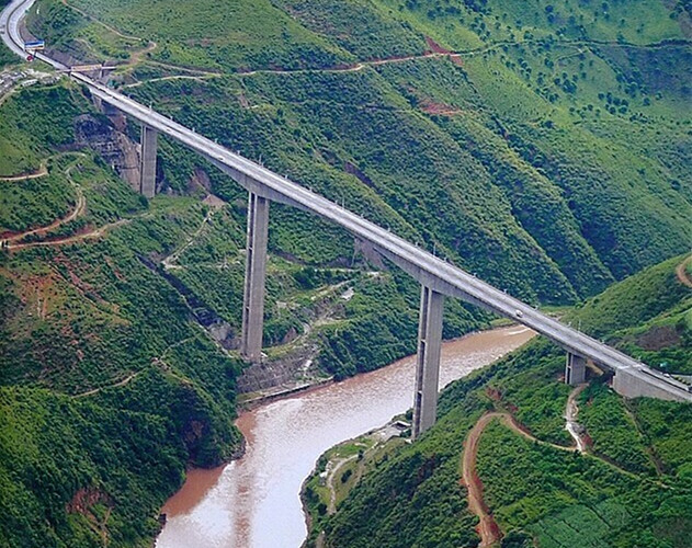 The Highest Bridge Kunming-Bangkok Highway
