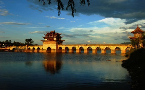 Double-Dragon Bridge in Jianshui County in Honghe