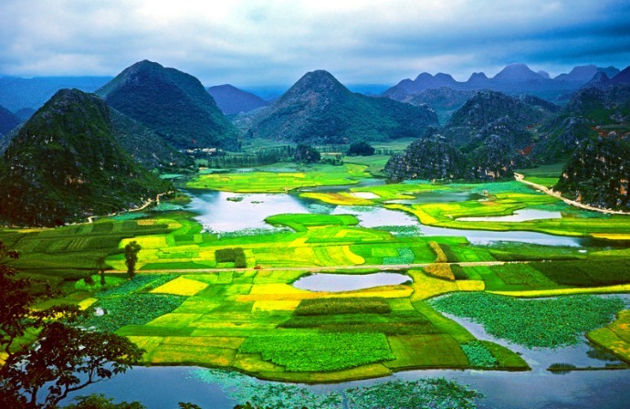 Puzhehei Scenic Region in Qiubei County