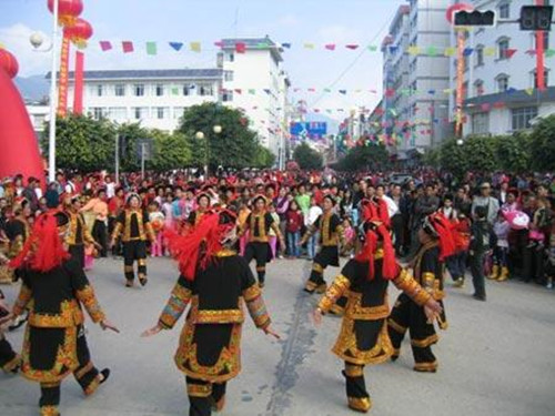 Hani Folk-Custom Park in Lvchun County,Honghe