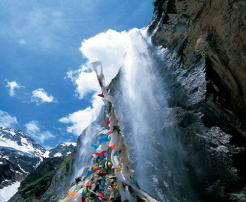 Sacred Waterfall of Yubeng 