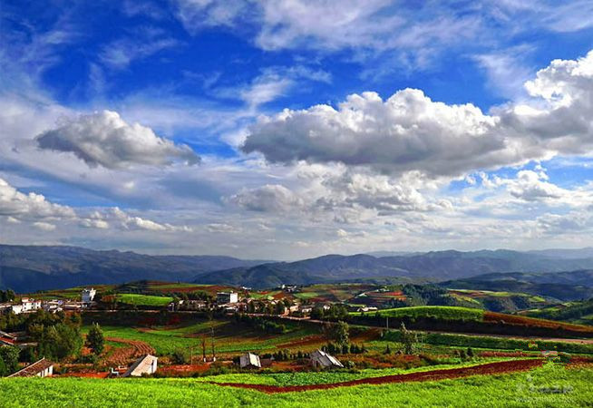 Huashitou Village of Dongchuan Red Land,Kunming