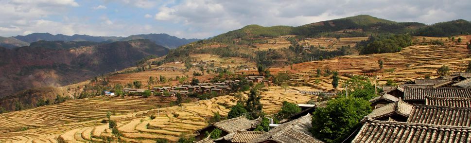 View over the Jiyi rift valley gorge from Jiyi town.